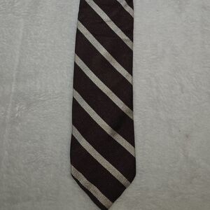 Brown and White striped Pulitzer TIE